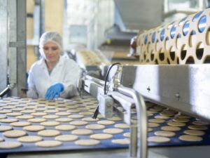 female worker cookie factory 173805505